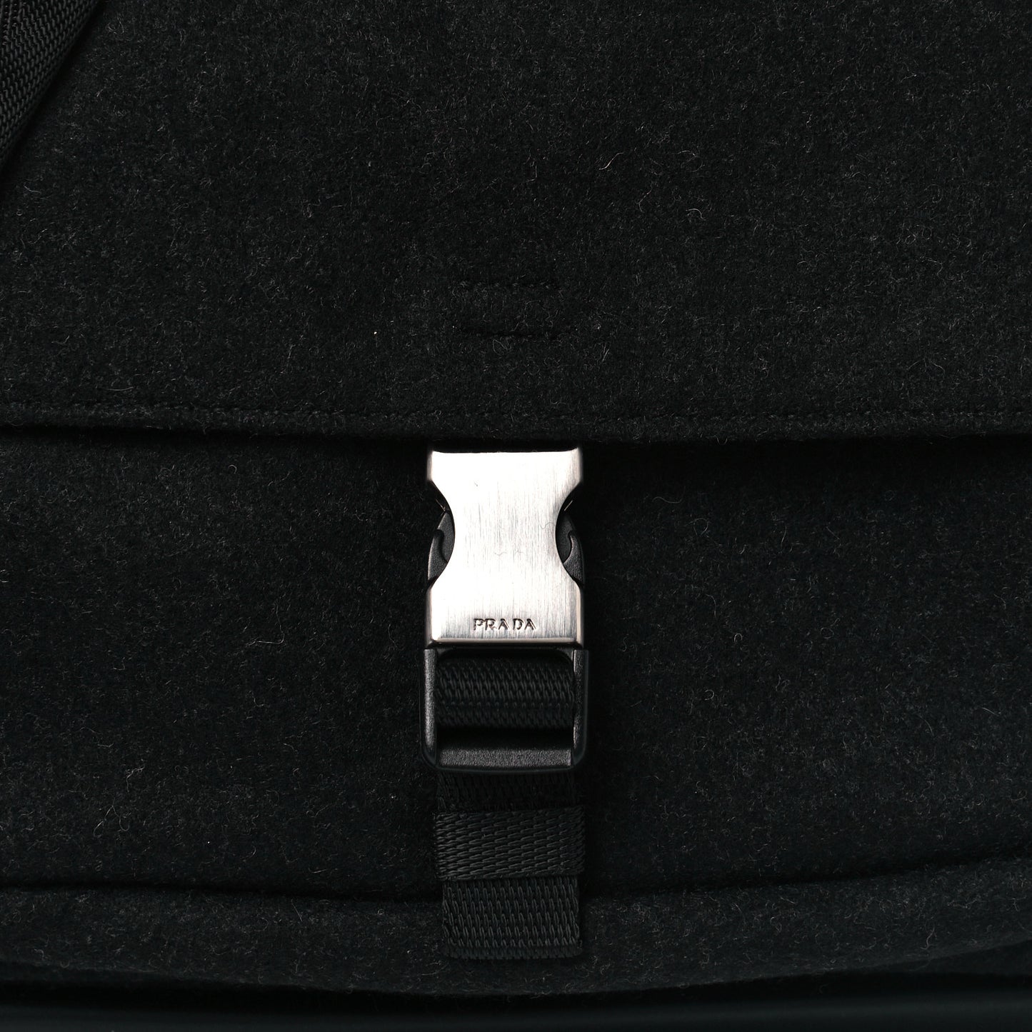 Wool Messenger Satchel Black