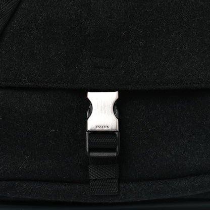 Prada Wool Messenger Satchel Black 8 of 11