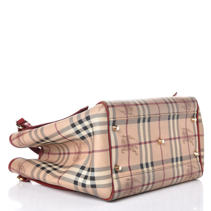 Burberry Haymarket Check Small Canterbury Tote Military Red 4 of 9