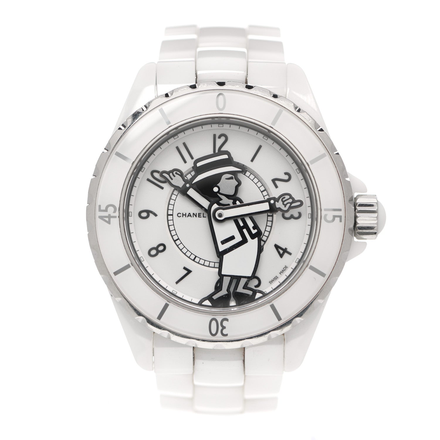 Chanel Stainless Steel Ceramic 38mm J12 Limited Edition Mademoiselle Automatic Watch White 1 of 5