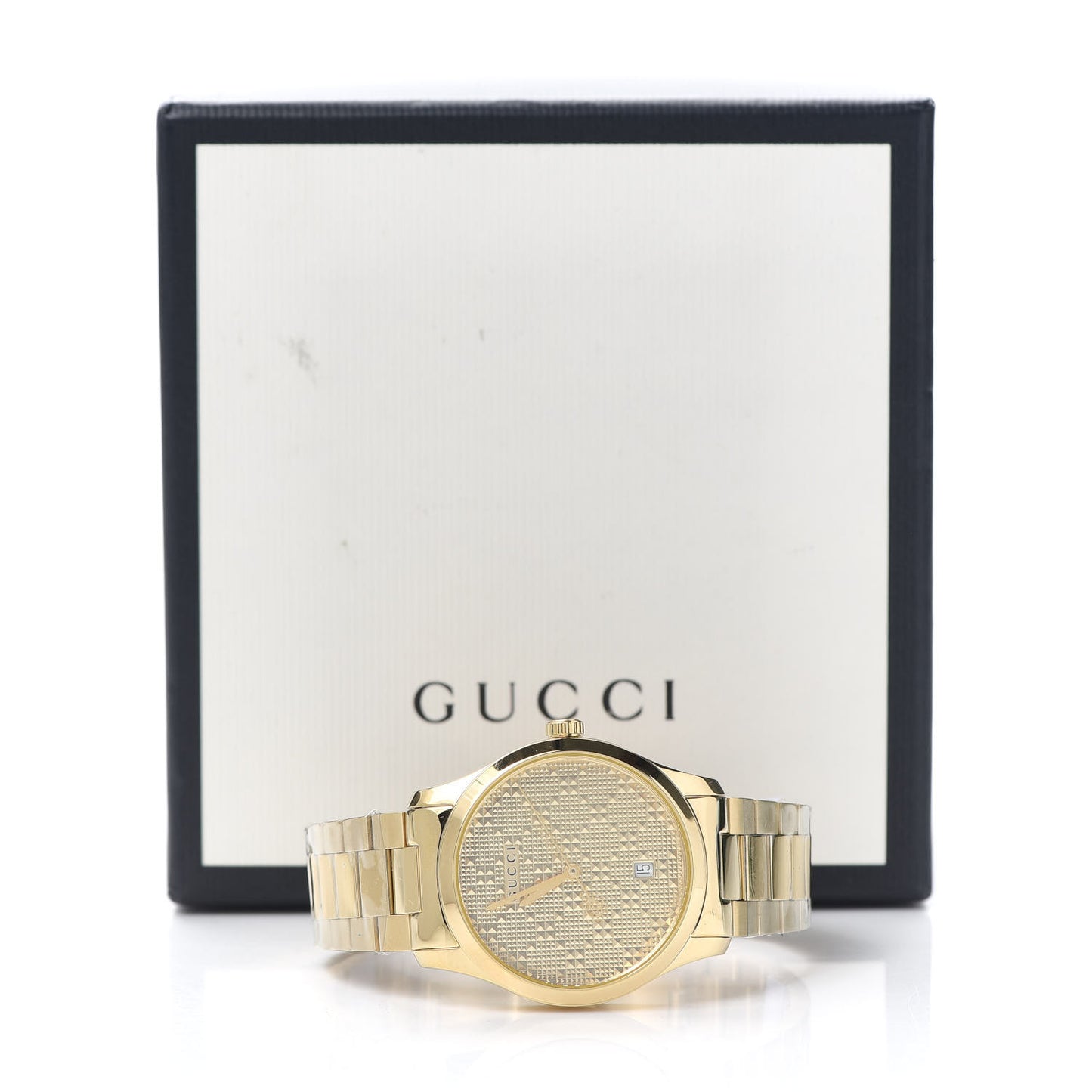 Stainless Steel 38mm G-Timeless Diamante Quartz Watch Gold