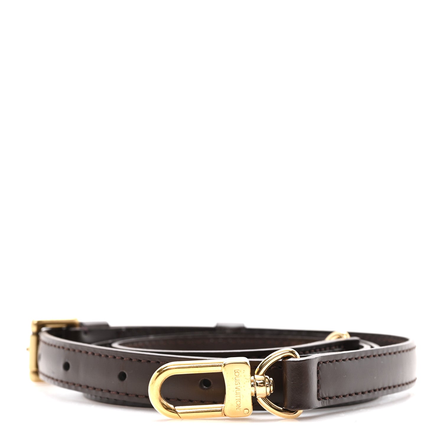 Louis Vuitton Calfskin 16mm Adjustable Shoulder Strap Brown 1 of 3