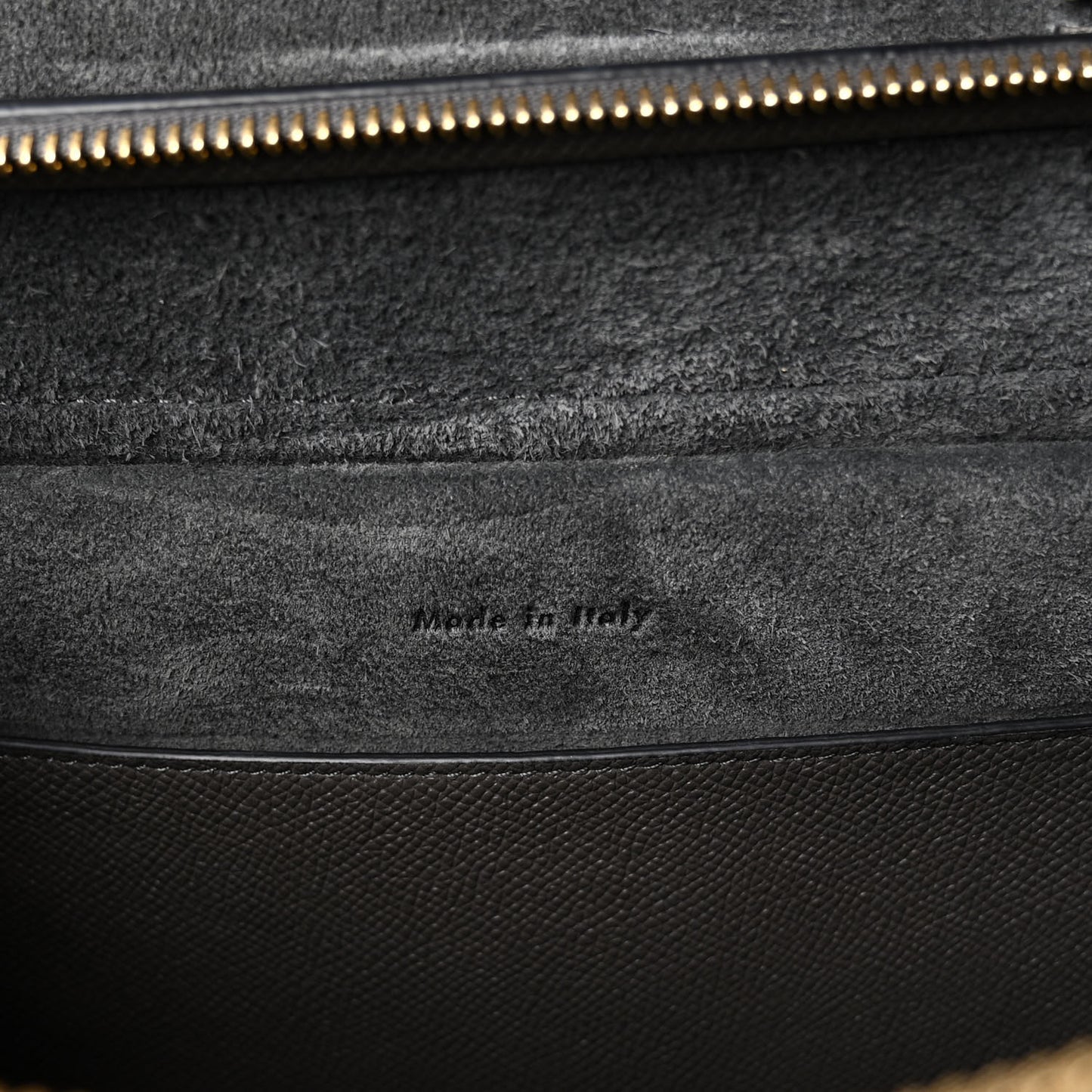 Grained Calfskin Micro Belt Bag Grey