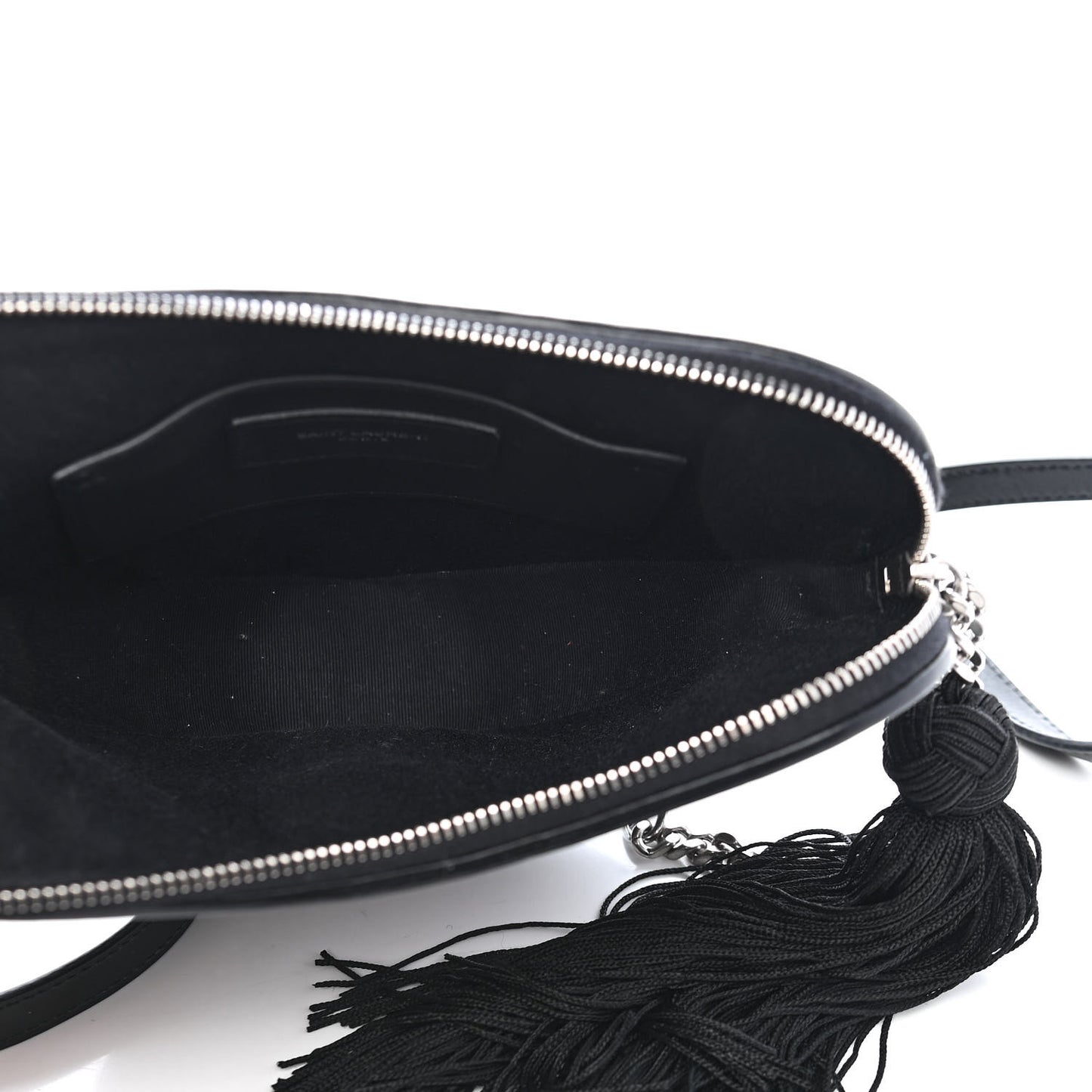 Calfskin Studded Monogram Heart Shoulder Bag Black