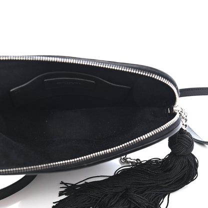 Saint Laurent Calfskin Studded Monogram Heart Shoulder Bag Black 5 of 9