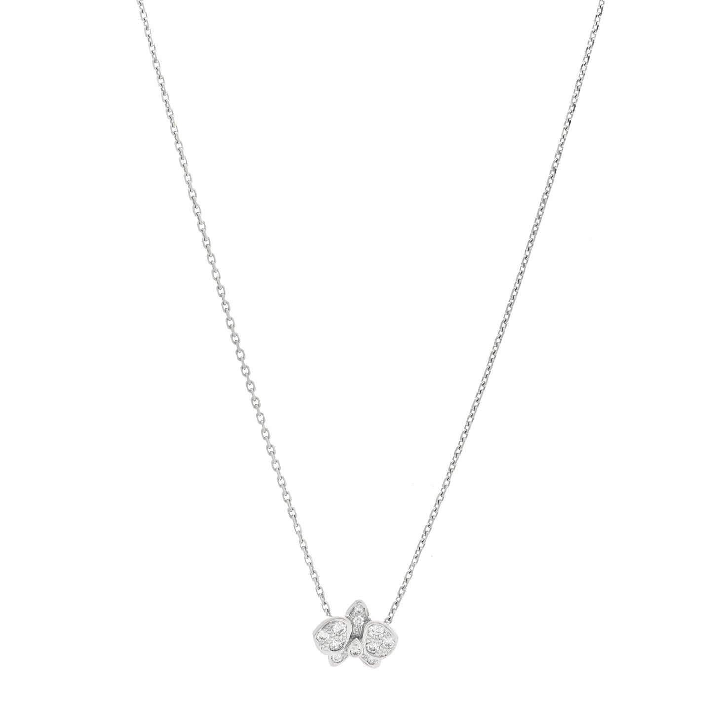 18K White Gold Diamond Caresse D'Orchidees Par Cartier Necklace