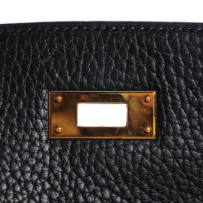 Hermes Fjord Kelly Retourne 35 Black 12 of 26
