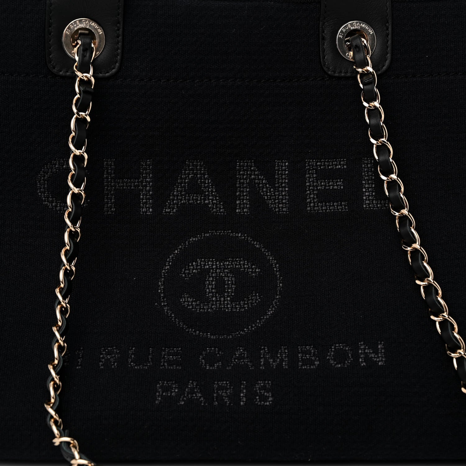 Chanel Mixed Fibers Small Deauville Tote Black 9 of 11