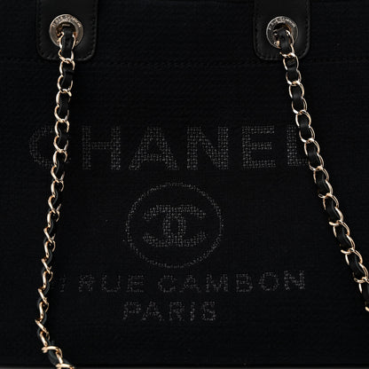 Chanel Mixed Fibers Small Deauville Tote Black 9 of 11