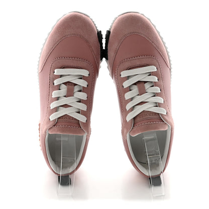 Hermes Sport Goatskin Suede Goatskin Womens Bouncing Sneakers 35.5 Rose Aquarelle 2 of 11