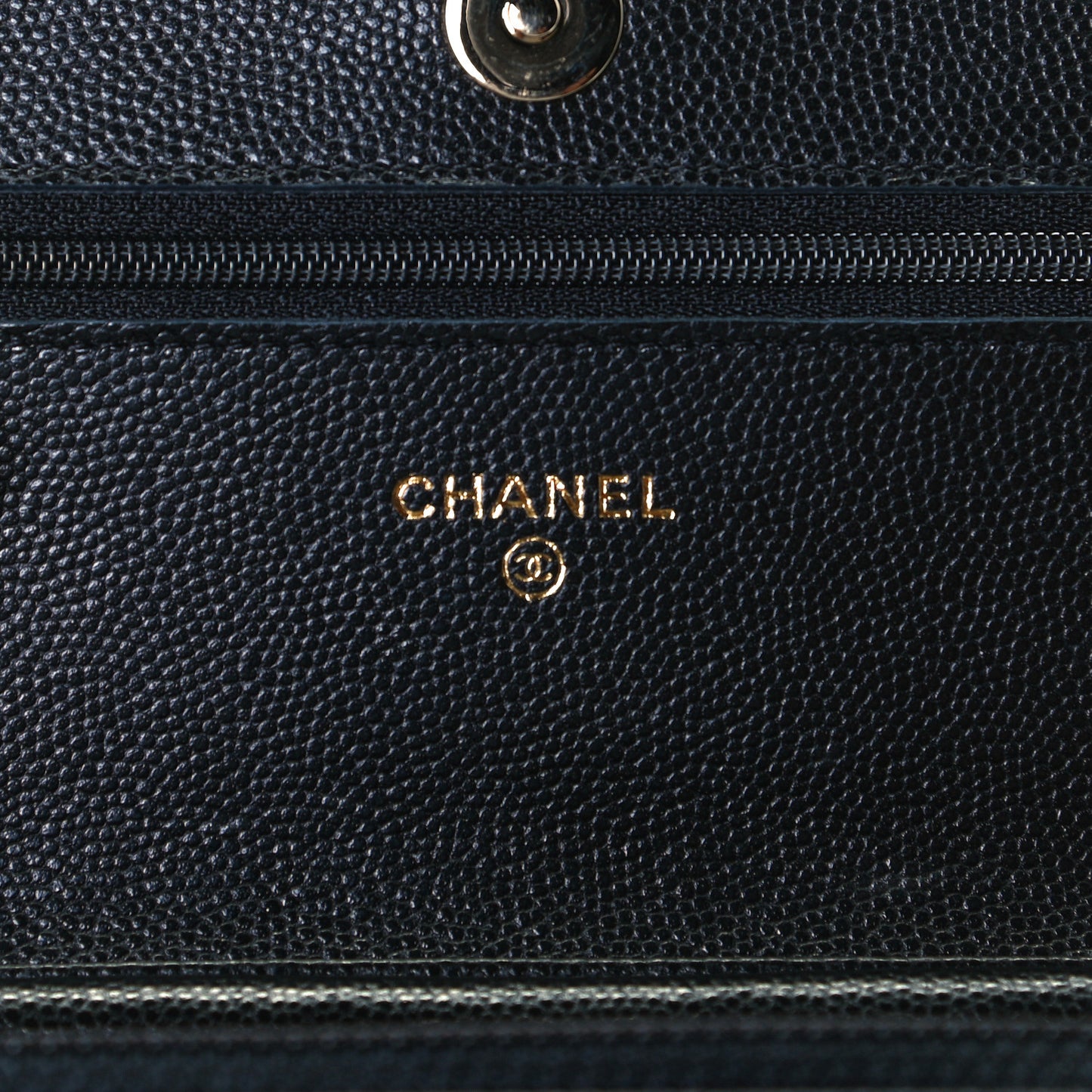 Caviar Quilted Coco Candy Wallet On Chain WOC Black