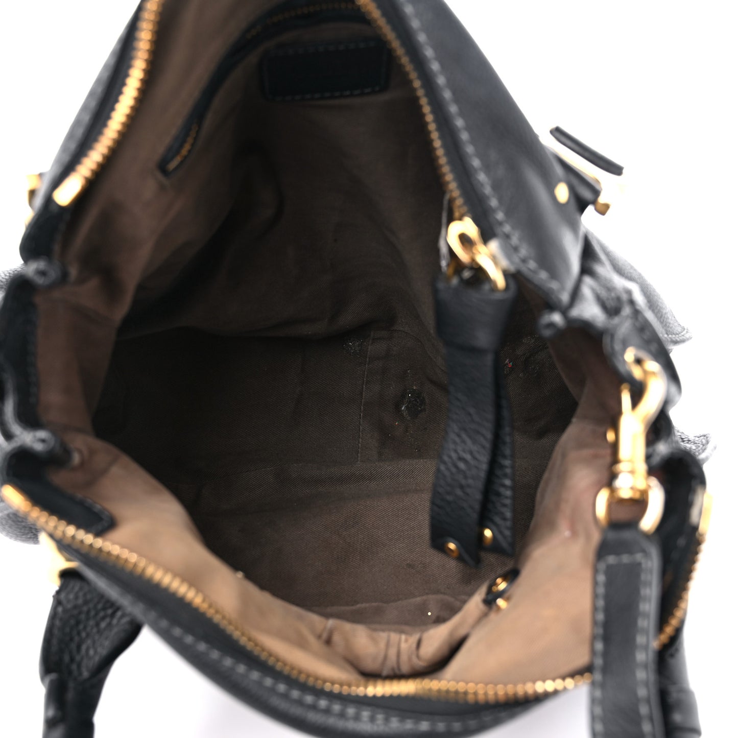 Calfskin Small Marcie Satchel Black
