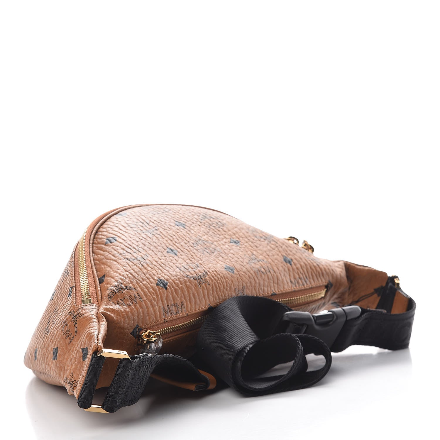 MCM Visetos Medium Fusten Belt Bag Cognac 3 of 10