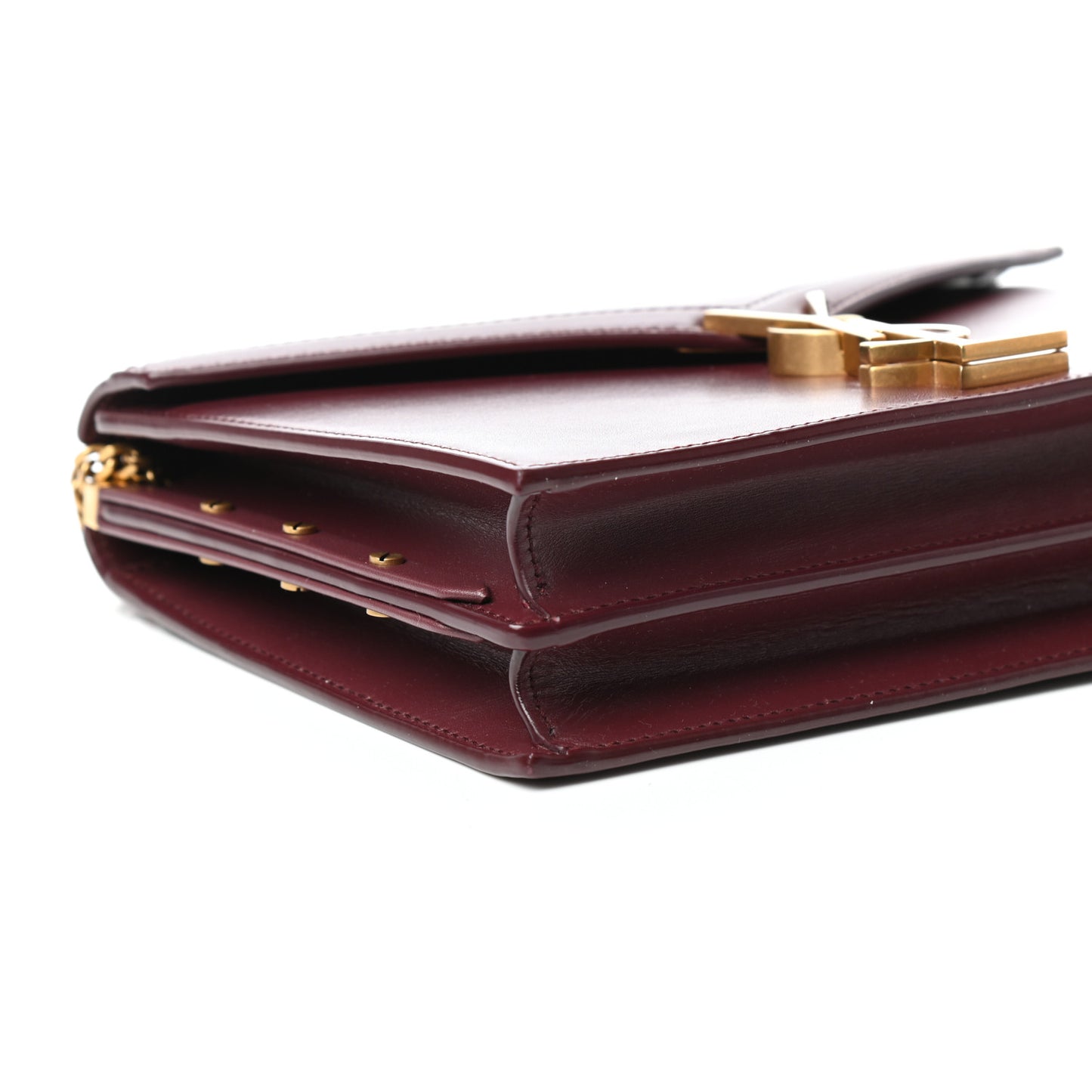 Smooth Calfskin Monogram Cassandra Clasp Bag Rouge Legion