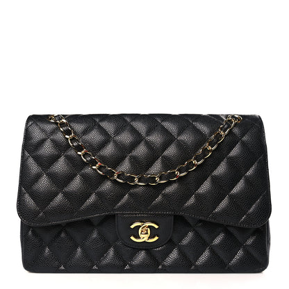 Chanel Caviar Quilted Jumbo Double Flap Black 1 of 9