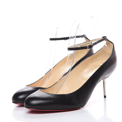 Christian Louboutin Nappa Ika 70 Pumps 40 Black Silver 3 of 10