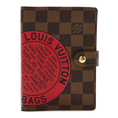 Louis Vuitton Damier Complice Trunks and Bags Small Ring Agenda Cover Red 1 of 9