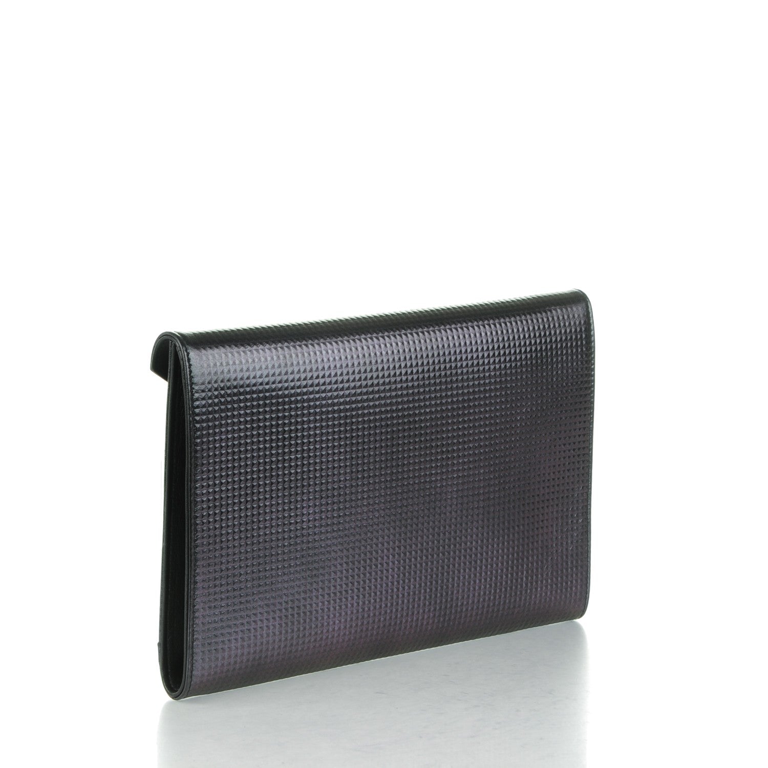 Chanel Metallic Lambskin Small Clutch Black 3 of 7