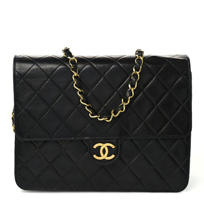 Chanel Lambskin Quilted Small Single Flap Black 1 of 8