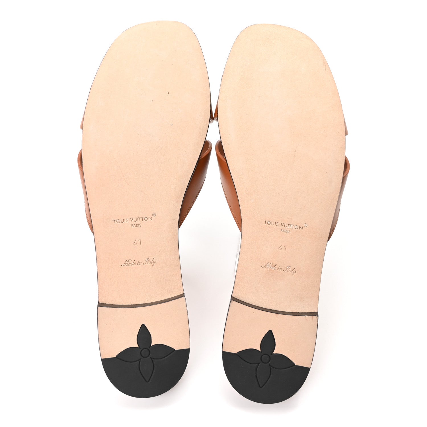 Louis Vuitton Calfskin LV Isola Flat Sandals 41 Cognac 6 of 9
