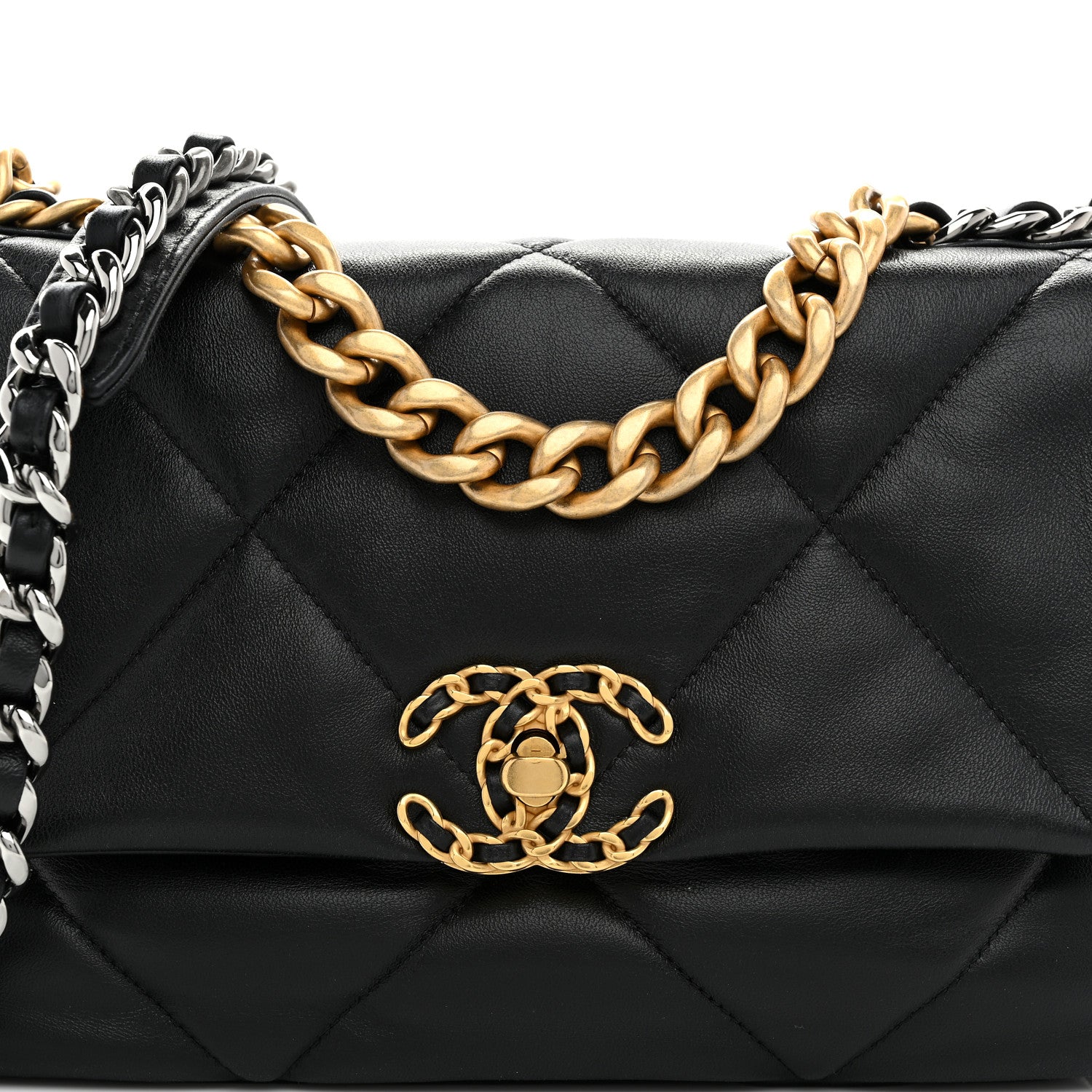 Chanel Lambskin Quilted Medium Chanel 19 Flap Black 8 of 10