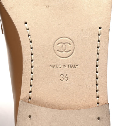 Chanel Shiny Calfskin CC Moccasin Loafers 36 Brown 7 of 10