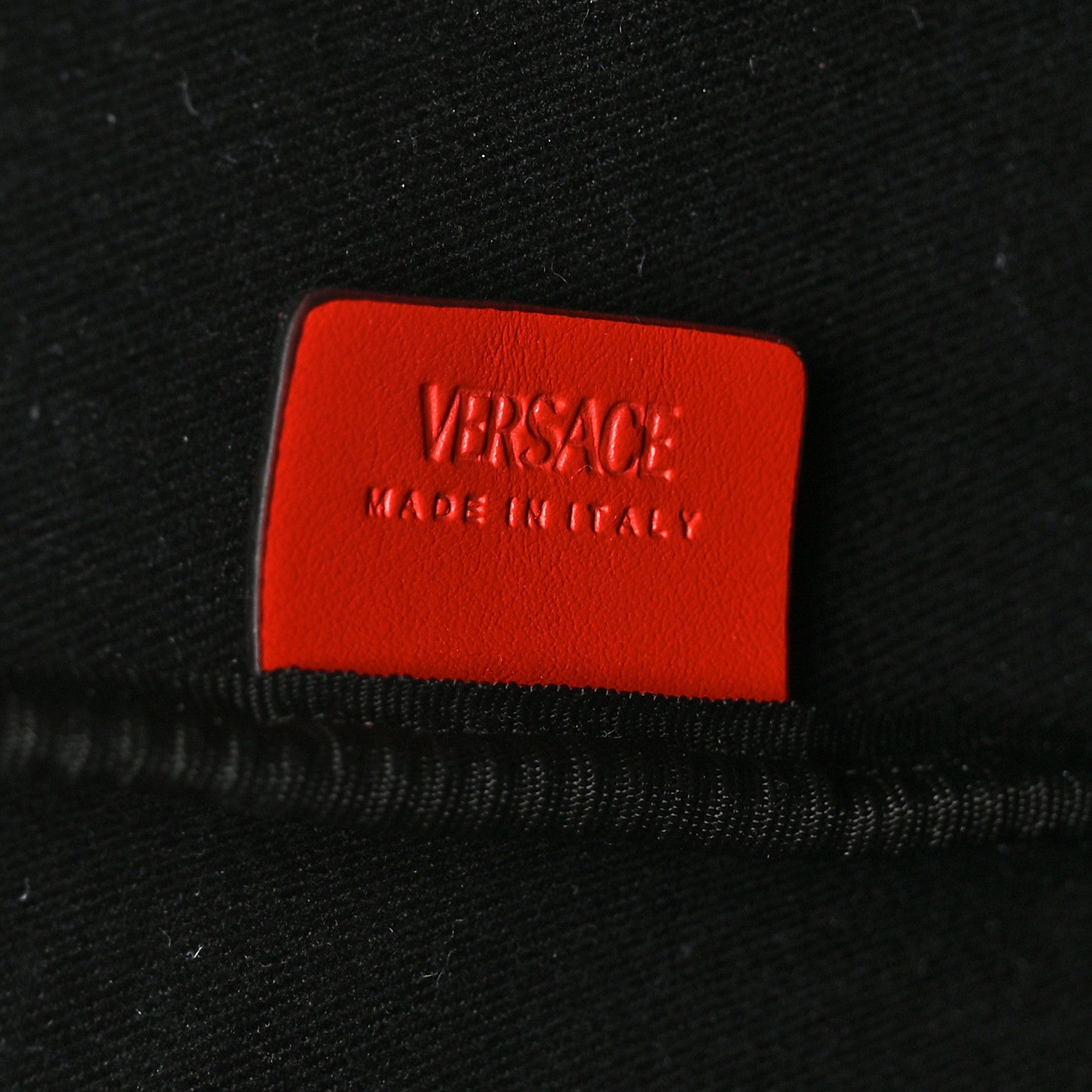 Versace Coated Canvas Calfskin La Greca Signature Shopper Tote Bag Blue Red 7 of 9