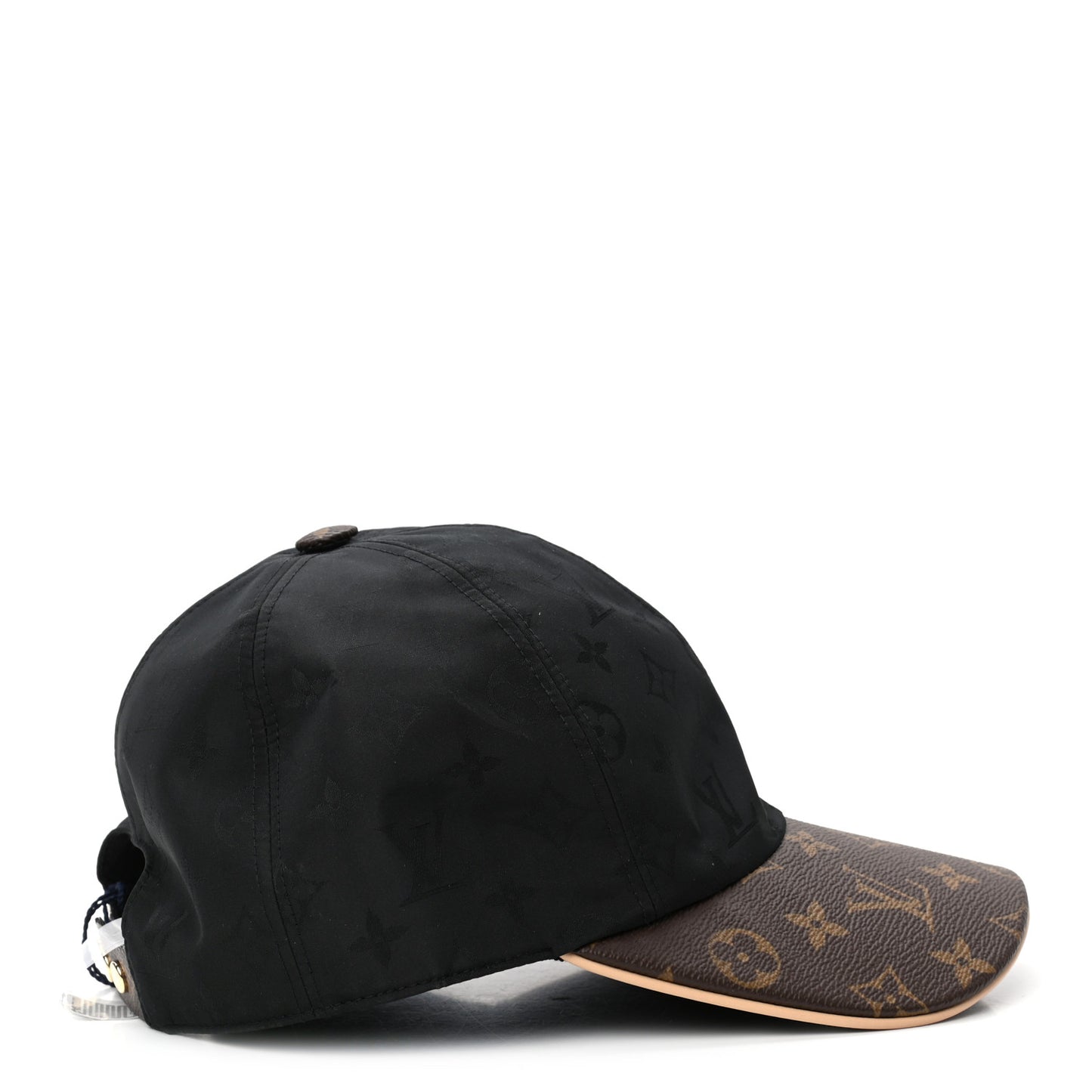 Polyester Silk Monogram LV Get Ready Cap M Black