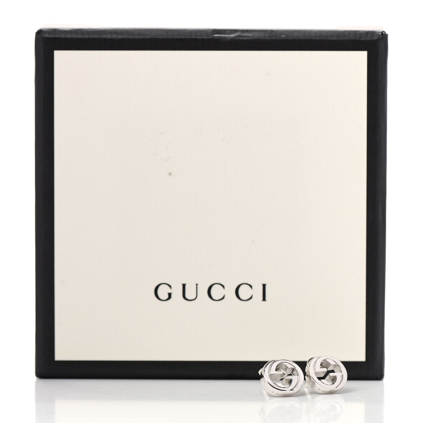 Sterling Silver Interlocking GG Stud Earrings