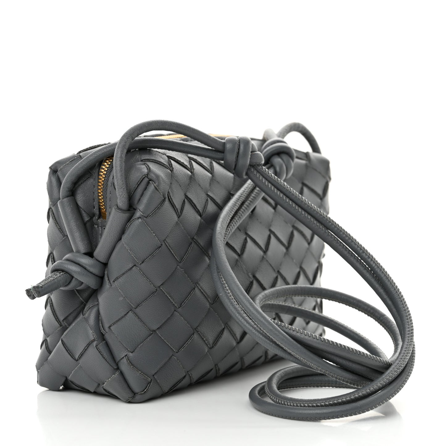 Nappa Intrecciato Mini Loop Camera Bag Thunder