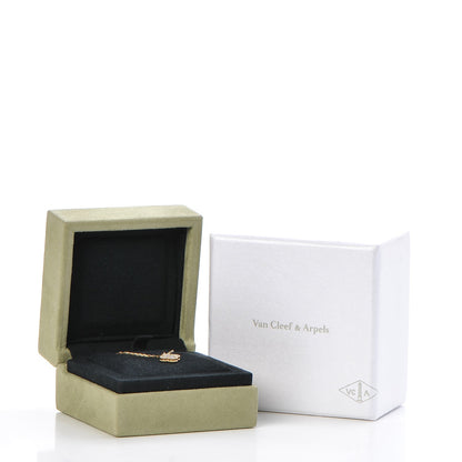 Van Cleef & Arpels 18K Yellow Gold Mother of Pearl Sweet Alhambra Pendant Necklace 8 of 8