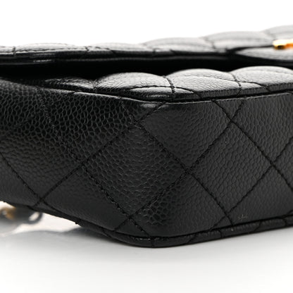 Chanel Caviar Quilted East West Flap Black 9 of 13