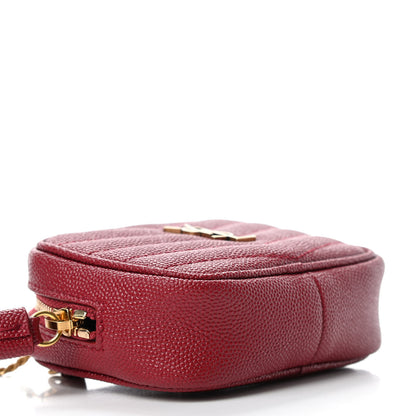 Saint Laurent Grain De Poudre Matelasse Monogram Baby Lou Camera Bag Eros Red 3 of 4
