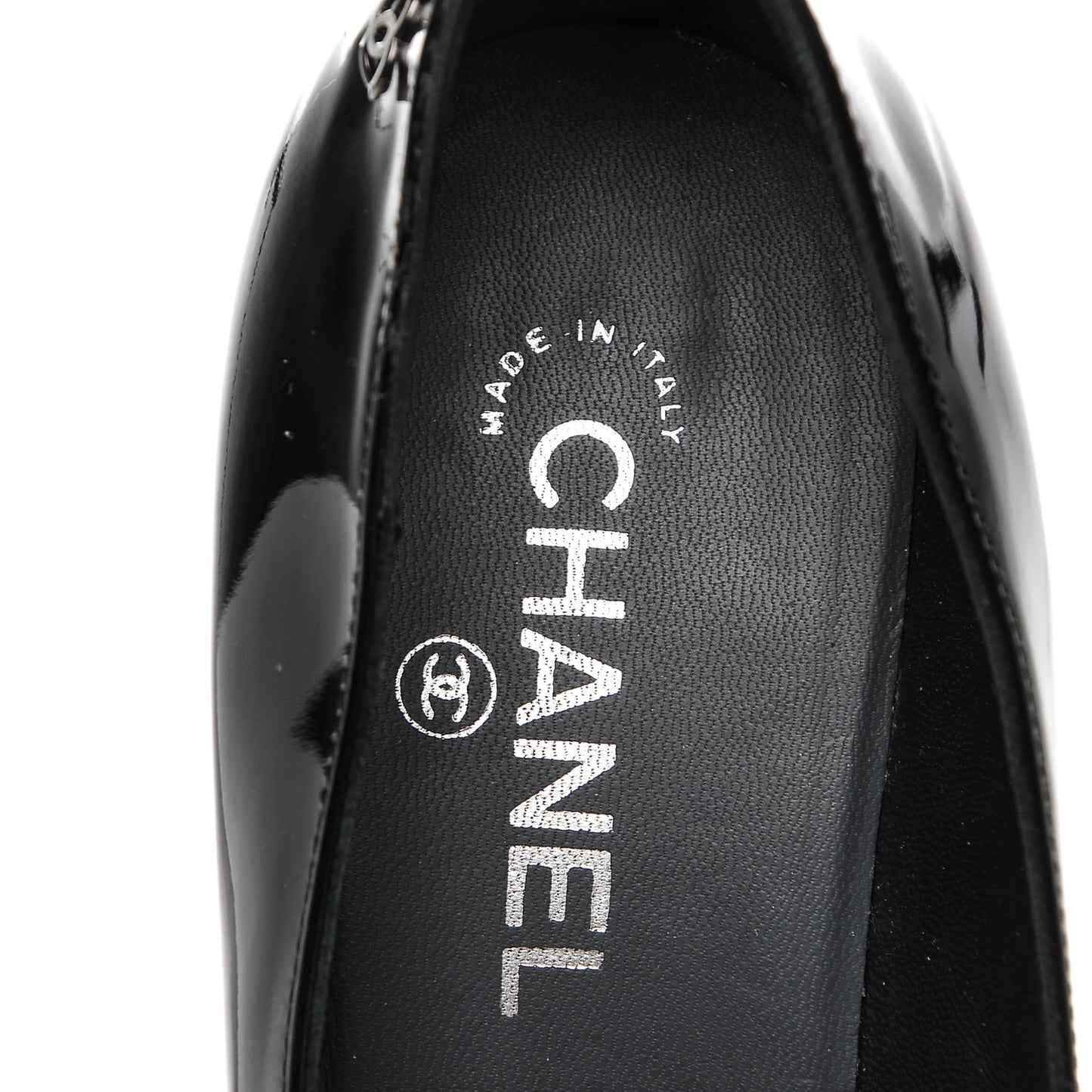 Patent Cap Toe Pumps 41 Black Grey