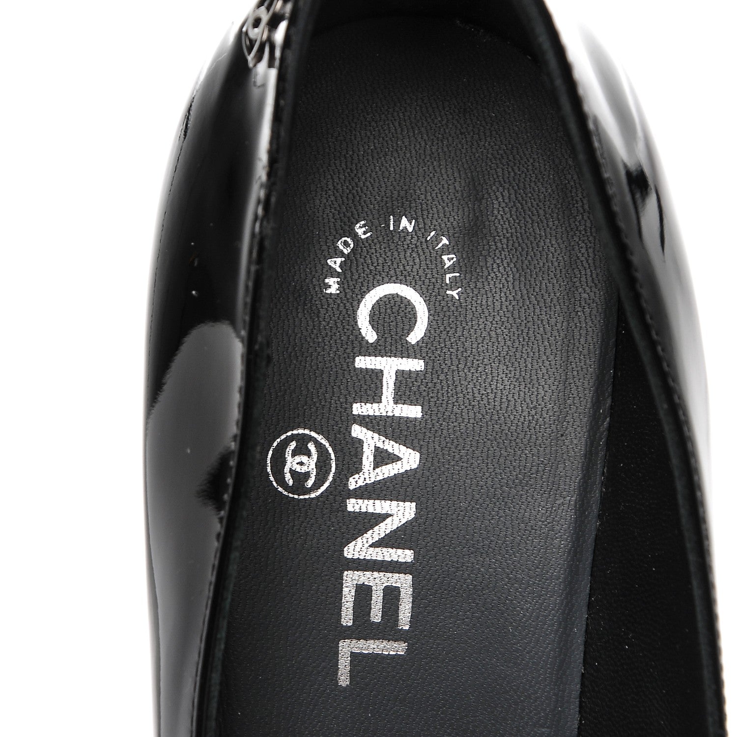 Chanel Patent Cap Toe Pumps 41 Black Grey 7 of 7