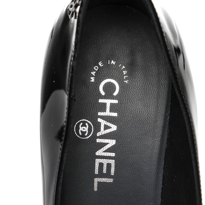 Chanel Patent Cap Toe Pumps 41 Black Grey 7 of 7