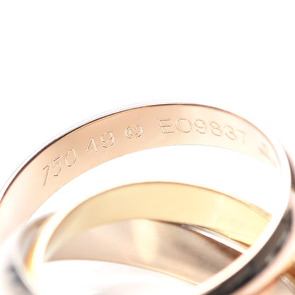 Cartier 18K Pink Yellow White Gold Classic Trinity Ring 49 4.75 4 of 5