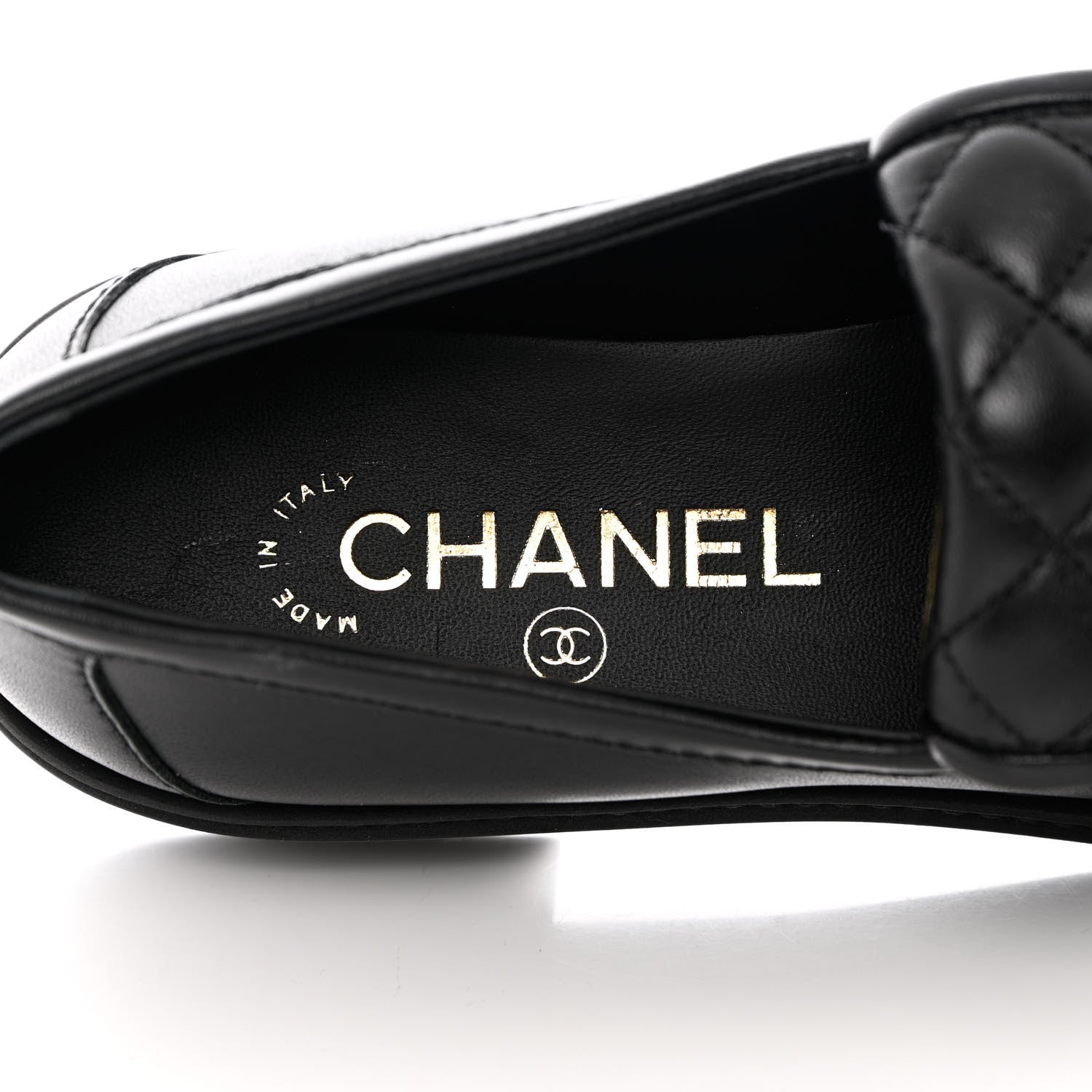 Chanel Lambskin Quilted CC Turnlock Loafers 36 Black 7 of 13