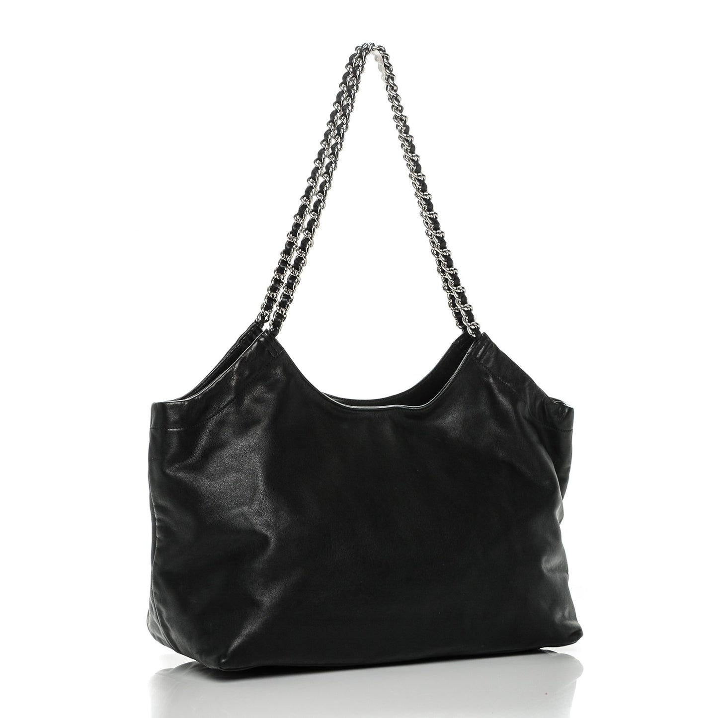Soft Calf Chain Tote Nero Black