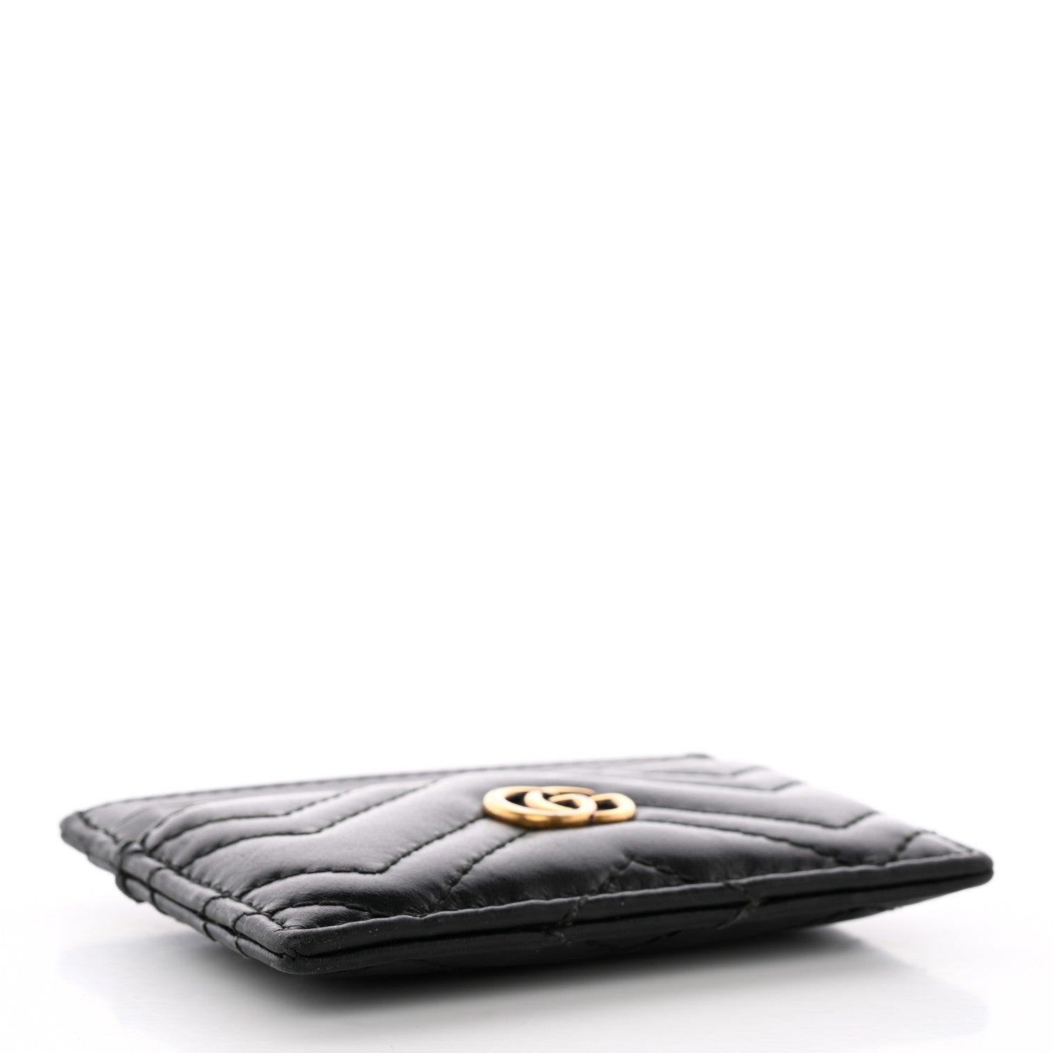Gucci Calfskin Matelasse GG Marmont Card Holder Black 4 of 11
