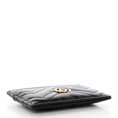 Gucci Calfskin Matelasse GG Marmont Card Holder Black 4 of 11