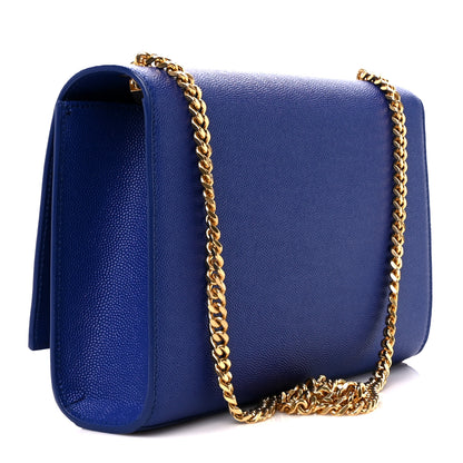 Saint Laurent Grain De Poudre Medium Classic Monogram Kate Satchel Ultramarine 3 of 11