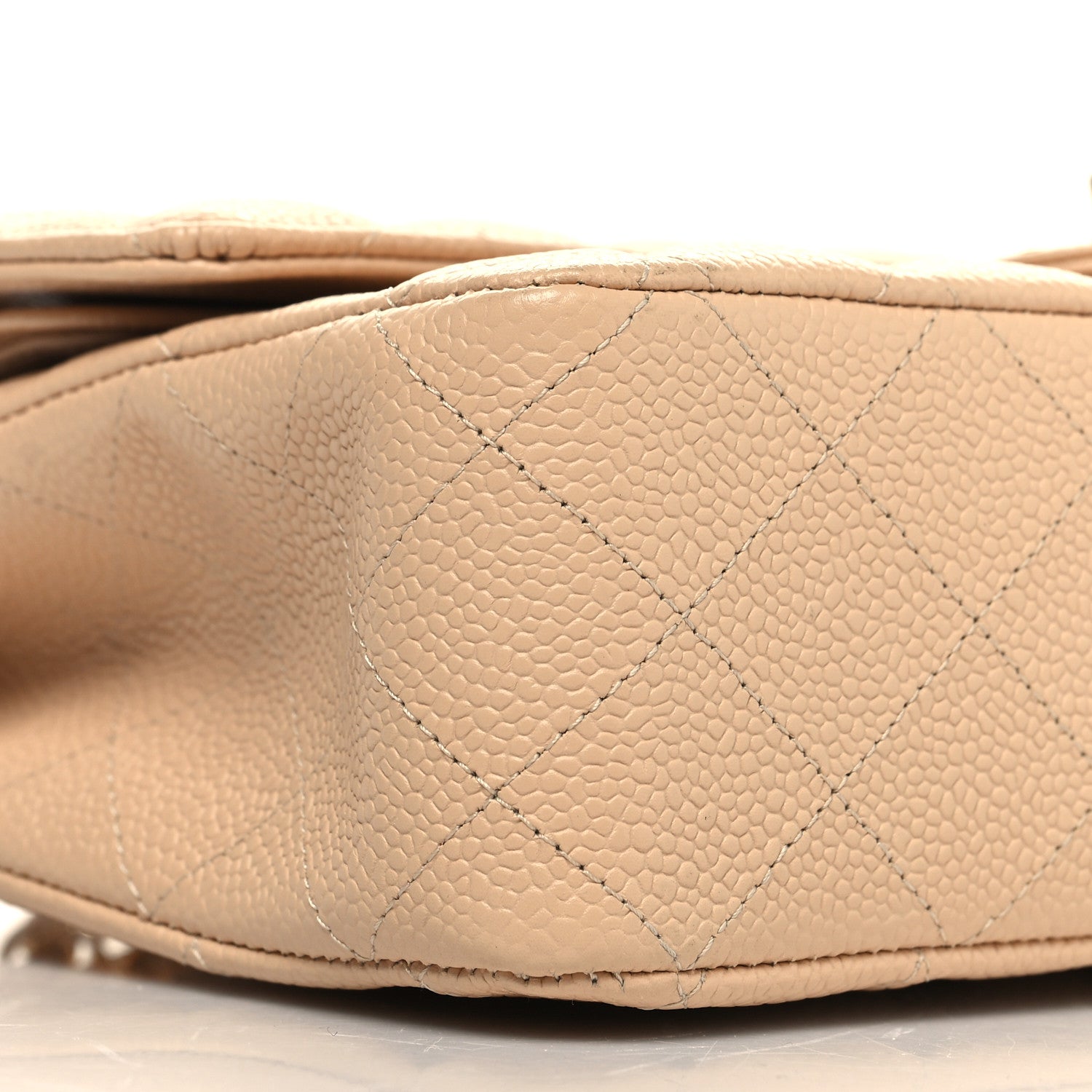 Chanel Caviar Quilted Medium Double Flap Beige 9 of 11