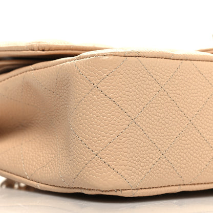 Chanel Caviar Quilted Medium Double Flap Beige 9 of 11