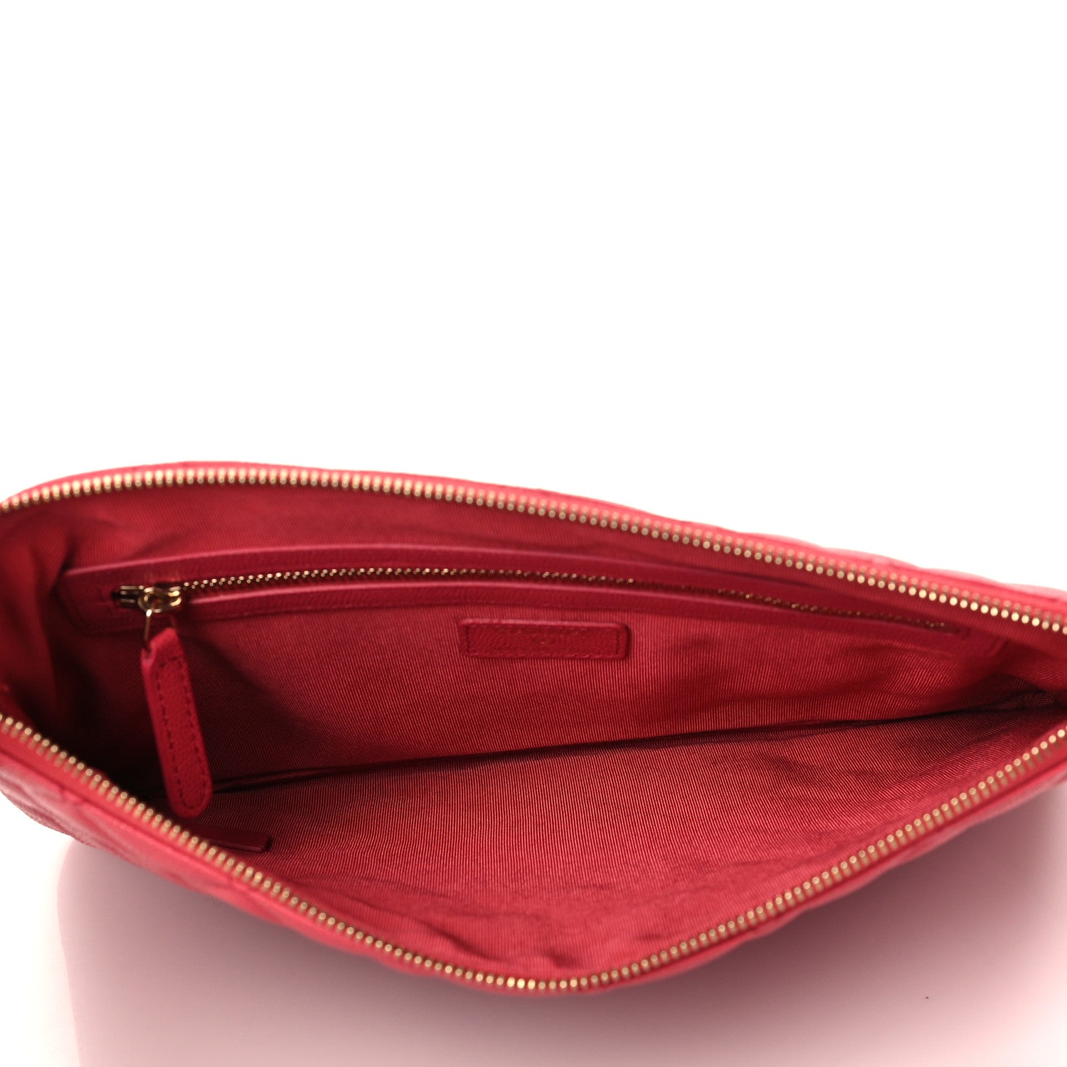 Chanel Caviar Quilted Medium Cosmetic Case Dark Pink 5 of 10