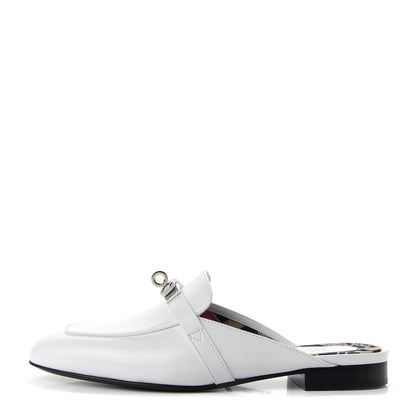 Hermes Calfskin Oz Mules 37 White 1 of 10