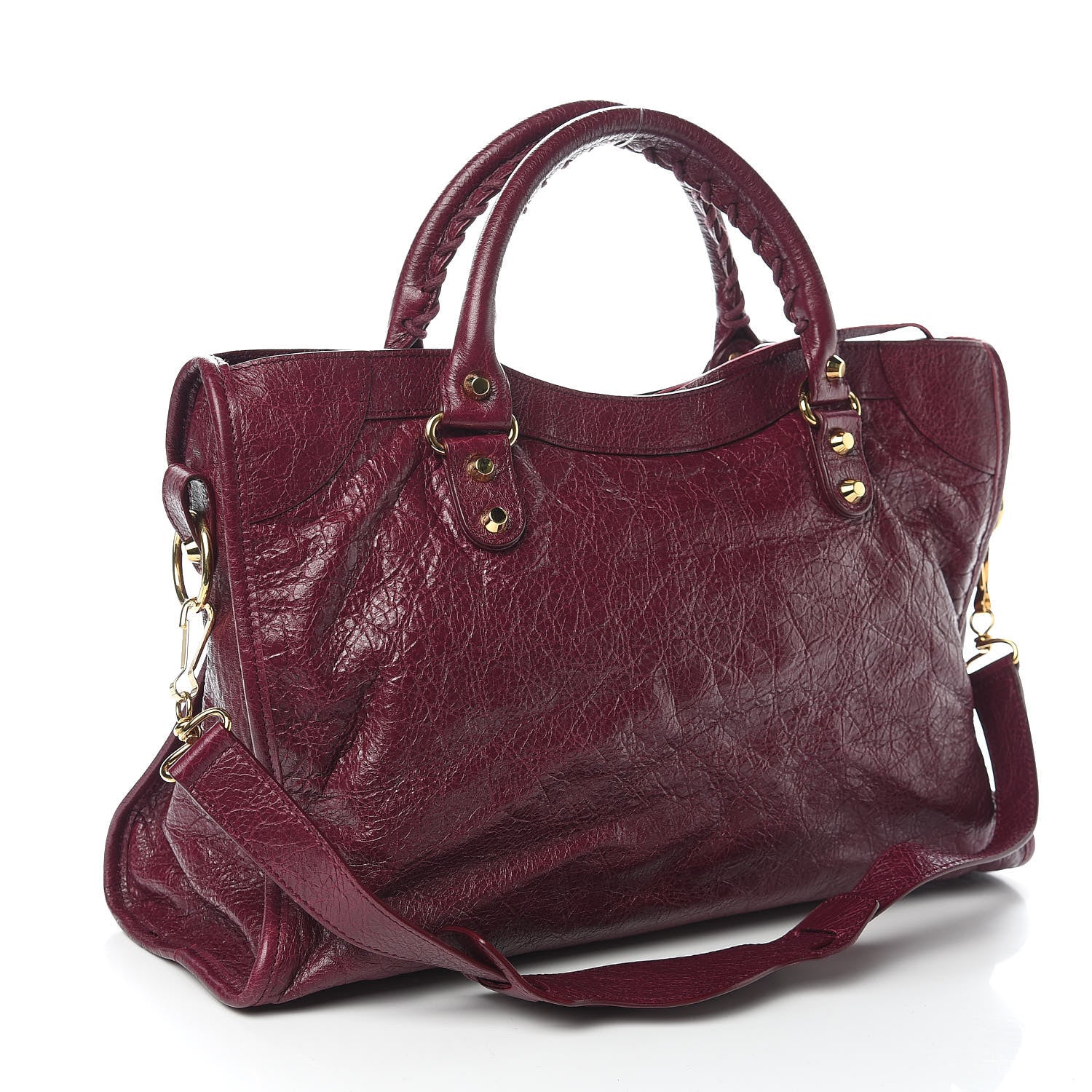Balenciaga Agneau Classic Gold Hardware City Violet Prune 3 of 10