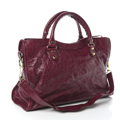 Balenciaga Agneau Classic Gold Hardware City Violet Prune 3 of 10