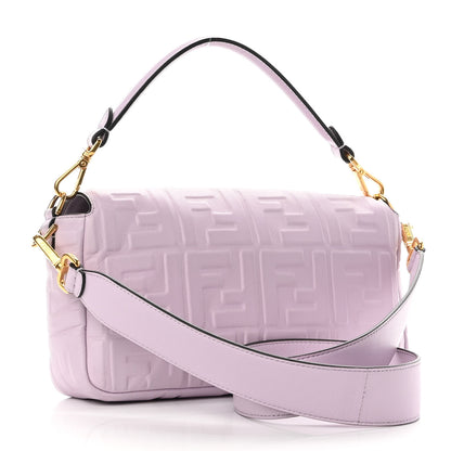 Fendi Nappa FF 1974 Embossed Baguette Anemone 2 of 9