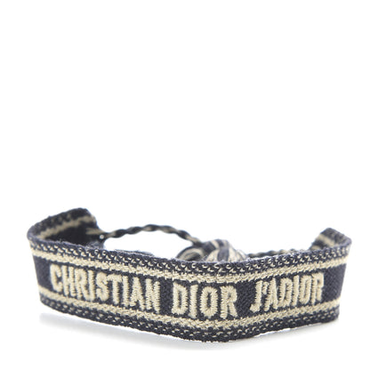 Christian Dior Woven Cotton J'Adior Friendship Bracelet Set Navy 4 of 6